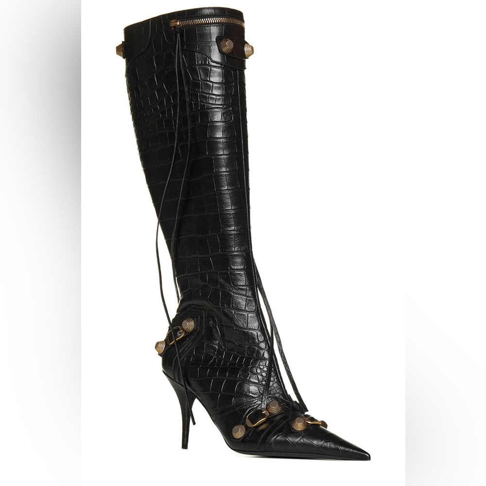 Balenciaga Cagole Embossed Boots